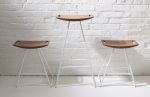 Roberts Counter Stool 24"H | Chairs by Tronk Design. Item composed of maple wood and steel