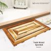 Haussmann® Teak Teak Maze Spa Mat 23.5 x 14 x 1.5 H Teak Oil | Rugs by Haussmann®