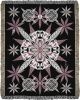 IVI Cannabis and Poppy Floral Jacquard Woven Blanket | Linens & Bedding by Sean Martorana. Item made of cotton
