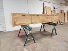 Model #1097 - Custom Floating Double Sink Vanity | Countertop in Furniture by Limitless Woodworking. Item composed of maple wood in mid century modern or contemporary style