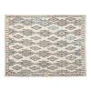 Hand-Woven Braided Small Rug Turkish Jajim Kilim | Rugs by Vintage Pillows Store. Item made of cotton with fiber