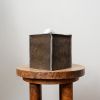 Mocha Hair-on-Hide Leather Single Tissue Box Cover | Toiletry in Storage by Vantage Design