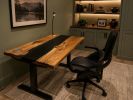 Adjustable Height Wood Desk | Tables by Pelican State Woodworks