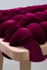 Burgundy Woven Stool | Chairs by Knots Studio