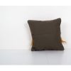 Vintage Handwoven Goat Hair Turkish Kilim Rug with Tulu Deta | Cushion in Pillows by Vintage Pillows Store