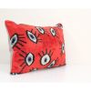 16" x 24" Ikat Eye Red Pillow Pillow Cover - Silk Ethnic | Sham in Linens & Bedding by Vintage Pillows Store. Item made of cotton