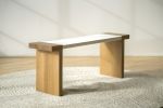 "Harmony" Bench | Benches & Ottomans by THE IRON ROOTS DESIGNS. Item composed of oak wood