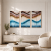 EMILY - Textile Art Triptych -  FRAMED Collection | Wall Hangings by Rianne Aarts / Teddy and Wool Studio