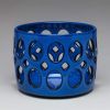 Cylindrical Oval Openwork Bowl - Midnight Blue | Decorative Objects by Lynne Meade