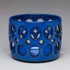 Cylindrical Oval Openwork Bowl | Decorative Bowl in Decorative Objects by Lynne Meade. Item composed of stoneware