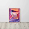Framed Paper Print – Warm Embrace – Romantic Evening Landscape Art | Work by Eman's Gallery