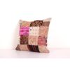 Ethnic Turkish Kilim Pillow Cover, Square Patchwork Cushion | Pillows by Vintage Pillows Store