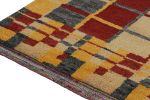 Rug & Kilim’s Moroccan style rug in Gold, Gray and Red Tribal Geometric Pattern | Area Rug in Rugs by Rug and Kilim