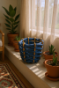 (M) Hull Basket in CobaltUltra Suede | Storage Basket in Storage by Knots Studio