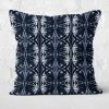 Audrina Dark Blue Throw Pillow Cover | Pillows by Brandy Gibbs-Riley
