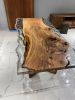 Clear Epoxy Dining Table - Handmade Epoxy Resin Wood Table | Tables by Tinella Collection. Item made of oak wood with synthetic works with contemporary & art deco style