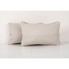 Set of Two Oushak Rug Lumbar Pillow, Pair Ethnic Pillow Cove | Cushion in Pillows by Vintage Pillows Store