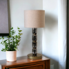 Valore Glass Table Lamp | Lamps by Home Blitz. Item made of cotton with metal works with contemporary style