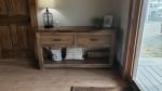Model #1052 - Custom Console Table | Tables by Limitless Woodworking. Item composed of maple wood compatible with mid century modern and contemporary style