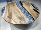 Custom Order Walnut Round Epoxy Table, Living Room Resin | Dining Table in Tables by LuxuryEpoxyFurniture. Item made of wood with synthetic