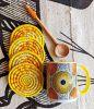 Yellow Orange African Pattern Boho Coffee Mug | Drinkware by Reflektion Design