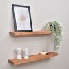 Dark Oak Floating Shelves, Book Shelf, Floating Wood Shelf, | Ledge in Storage by Picwoodwork. Item composed of oak wood