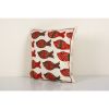 Fish Suzani Pillow Cover | Sham in Linens & Bedding by Vintage Pillows Store. Item composed of cotton