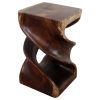 Haussmann® Wood Double Twist Stool Table 12 in SQ x 20 in | Chairs by Haussmann®