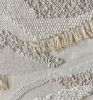 Handwoven Ivory Wool Wall Hanging, Textured Boho Fiber Art, Neutral Modern | Wall Hangings by Swiflo