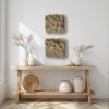 Sculptural Diptych Painting Set: Handmade Organic Textured Relief Wall Art, Rough Concrete 3D Sculpture | Wall Sculpture in Wall Hangings by Vaiva Art Atelier
