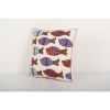 Animal Needlepoint Pillow, Window Seat Cushion, Square | Pillows by Vintage Pillows Store. Item composed of cotton