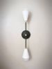 Industrial White, Black & Gold Light - Modern Sconce - Raw | Sconces by Retro Steam Works
