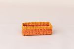 Abaca Storage Tray | Orange Pink | Decorative Tray in Decorative Objects by NEEPA HUT. Item composed of fiber