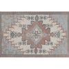 Vintage Oversize Gray Turkish Oushak Rug 5'8" X 7'5" | Area Rug in Rugs by Vintage Pillows Store. Item made of cotton with fiber