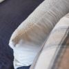 Nubby Warm Grey Twisted Wool Lumbar Pillow 14x48 | Pillows by Vantage Design