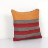 Striped Turkish Kilim Pillow Cover, Bohemian Kilim Pillow, T | Cushion in Pillows by Vintage Pillows Store