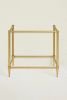 Custom Calacatta Viola Marble Sink with Brass Legs | Water Fixtures by Vero Marble