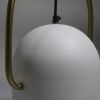 Ezhil White Hanging Lamp | Pendants by Home Blitz. Item made of brass works with minimalism style