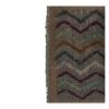 Turkish Zig Zag Gray Wool Shaggy Tulu Runner 2'10" X 7' | Runner Rug in Rugs by Vintage Pillows Store. Item composed of wool & fiber