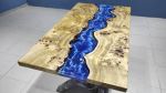 Ocean River Epoxy Resin Table | Dining Room Table Top | Dining Table in Tables by LuxuryEpoxyFurniture. Item made of wood with synthetic