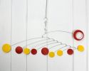 Low Ceiling Modern Mobile in Zen Style with Circles | Wall Sculpture in Wall Hangings by Skysetter Designs. Item made of metal works with modern style