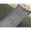 1970s Vintage Turkish Oushak Rug Runner- Pastel Hallway | Runner Rug in Rugs by Vintage Pillows Store. Item made of cotton with fiber