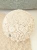 Boho pouf with macrame decor | Pillows by Anzy Home. Item composed of cotton