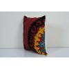 16" x 16" Vintage Suzani Pillow Cover, 1960s Red Square | Sham in Linens & Bedding by Vintage Pillows Store. Item composed of fabric