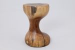Sculptural Side Table, Stool, Solid Wood, Walnut, Contemporary Design | Tables by Logniture