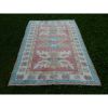 Vintage Turkish Oushak Rug With Soft Color Hand Knotted Rug | Area Rug in Rugs by Vintage Pillows Store. Item composed of cotton & fiber
