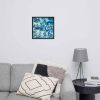Framed Print - Reef - Blue Fluid Abstract Ocean Foam | Work by Eman's Gallery
