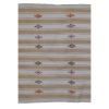 Vintage Striped Cotton Oversize Natural Kilim Rug | Area Rug in Rugs by Vintage Pillows Store. Item composed of cotton & fiber