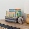 Woven Catchall Storage Tray | Blue | Decorative Tray in Decorative Objects by NEEPA HUT. Item composed of fabric and fiber