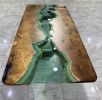 Wood River Table, Custom Wooden Table, Wood River Table | Dining Table in Tables by Tinella Wood | Edmonton, Canada in Edmonton. Item made of wood & glass compatible with contemporary and art deco style